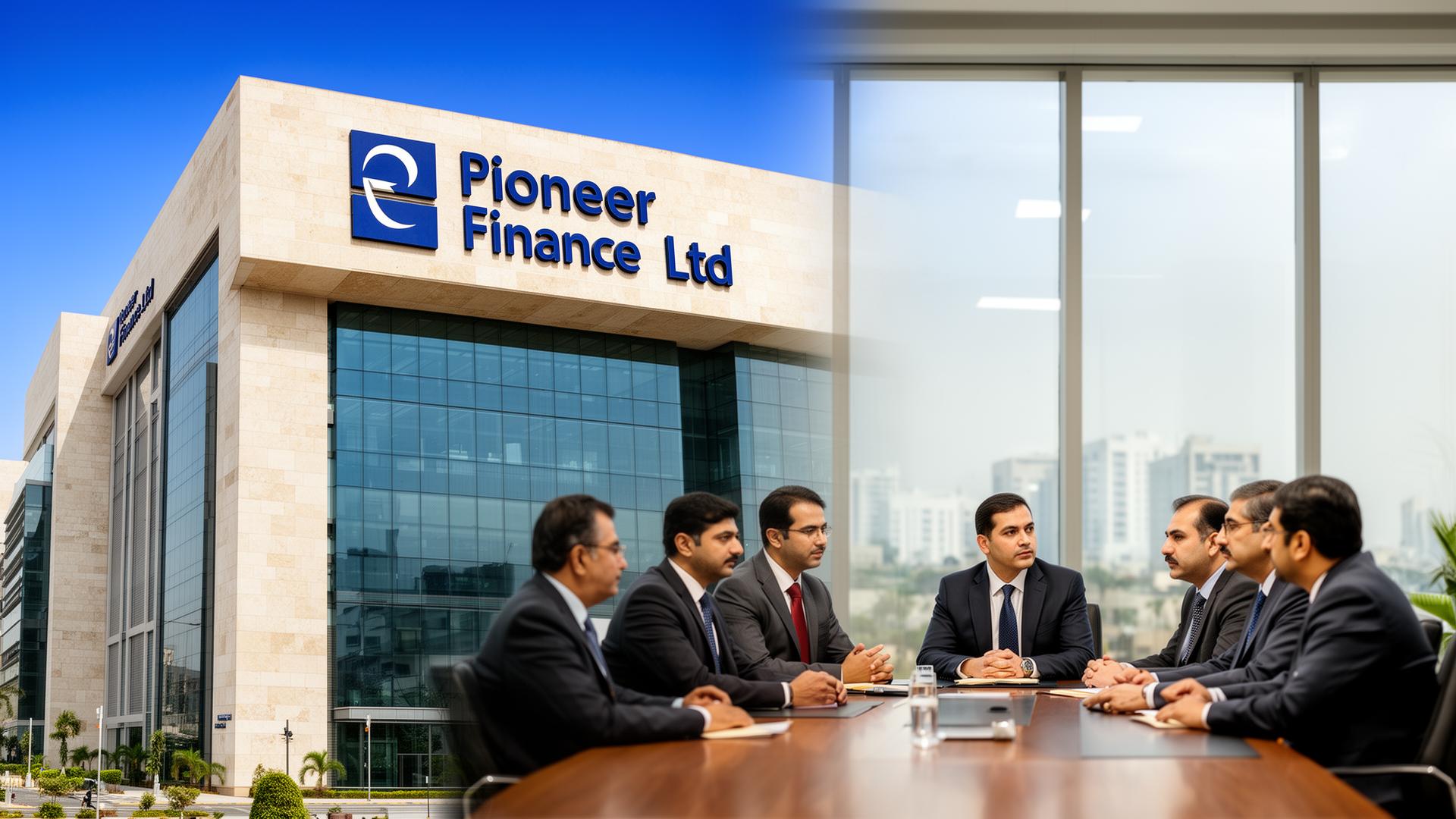 Pioneer Finance Ltd headquarters with leadership team